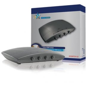 4 port HDMI switch m/bryter