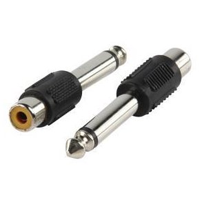Adapter 6,3mm han til phono hun