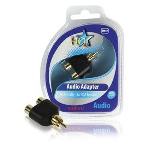 Adapter 1X phono han til 2 X phono hun