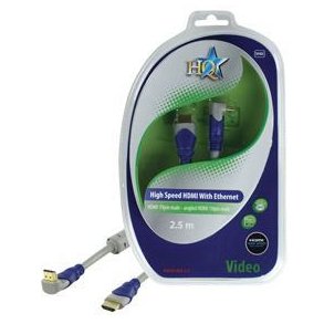2,5m HDMI kabel m/vinkel