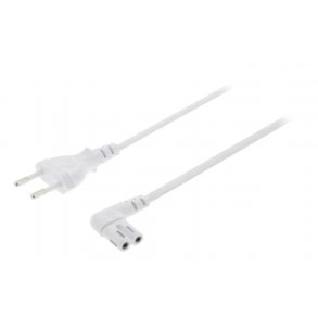 Euro Strmkabel 3.00 m Hvit